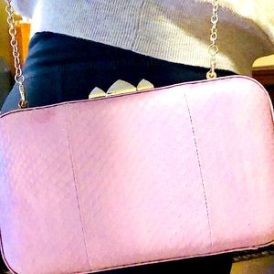 Rebecca Minkoff Vincent Snake Print Leather Clutch